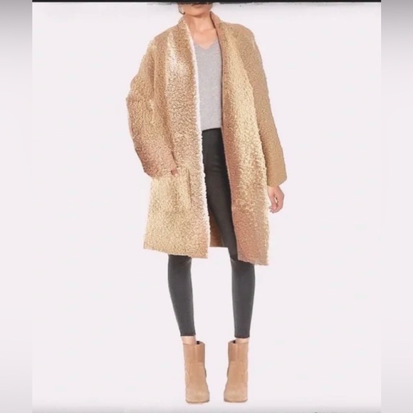 Jackets & Blazers - NWT Carole Wren Curly Camel Long Jacket